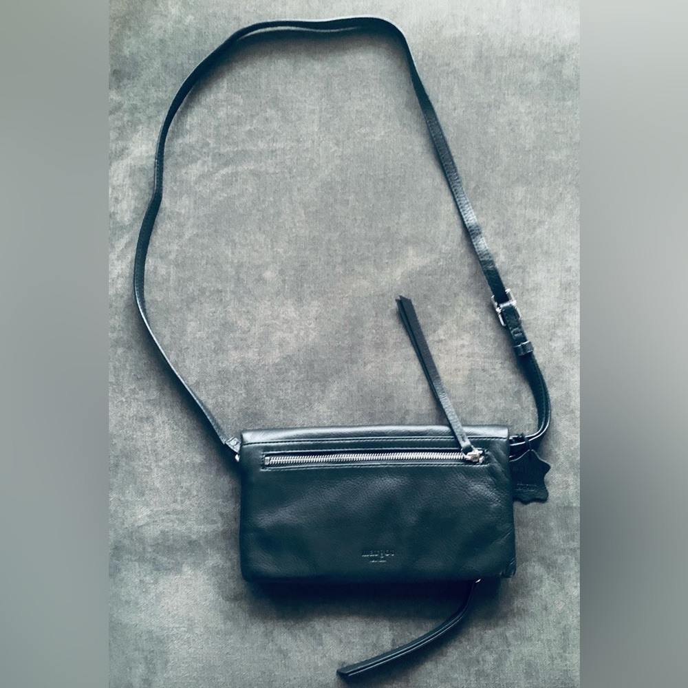Margot crossbody black genuine leather‎